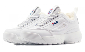 Fila Disruptor 2 Белые с мехом (36-45)