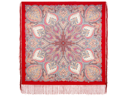 Павловопосадский платок Розовая метель 2179-5