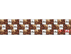 SP-042 КОФЕ ЧАШКА В КВАДРАТЕ Глянцевая стеновая панель ALBICO 2800*610*6мм