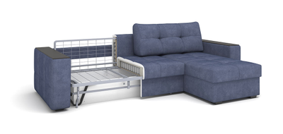 ДВУСПАЛЬНЫЙ ОРТОПЕДИЧЕСКИЙ ПРУЖИННЫЙ УГЛОВОЙ ДИВАН СИЭТЛ, МЕТАЛЛООСНОВА, СО СПАЛЬНЫМ МЕСТОМ И МЕХАНИЗМОМ ПАНТОГРАФ, С ЯЩИКАМИ ХРАНЕНИЯ, ШИРОКИЕ ПОДЛОКОТНИКИ С ДЕКОРОМ И СИСТЕМОЙ ХРАНЕНИЯ