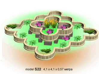 Model S22 4,1 х 4,1 х 0,57 метра
