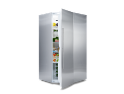 Отдельностоящий угловой холодильник из нержавеющей стали купить в Симферополе
