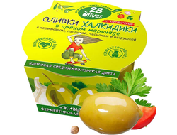 Оливки Халкидики с косточкой в пряном маринаде, 150г (28olives)