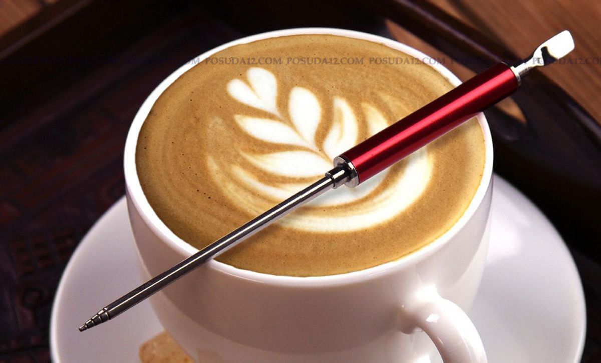 Новости - Этчинг (etching) - техника рисования на кофе. Латте Арт Пен.