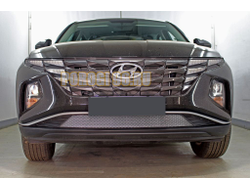 Защита радиатора Hyundai Tucson 2021- chrome низ