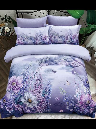 Постельное белье мако-сатин евро 200x220x1 250x270x1 50x70x4 TIS07-802