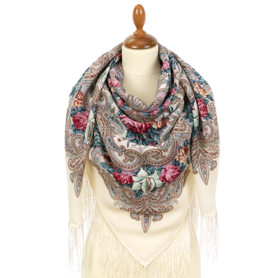 Павловопосадский платок Тайна сердца 1437-0