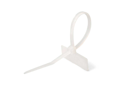 Стяжка нейлоновая КСМ 4x205 (бел) (100шт) с маркировочной площадкой