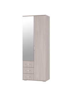 Шкаф 2-х створчатый Белла ясень белый (Мебелони)