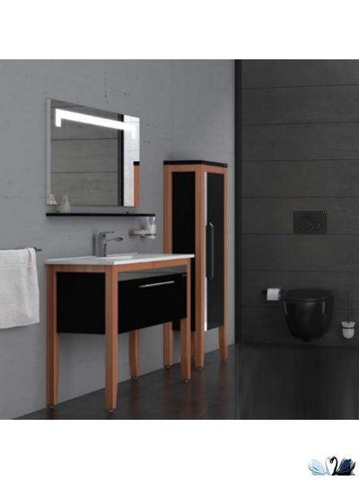 Унитаз Creavit Terra Black TP325-11SI00E-0000 черный c инсталляцией - комплект с сиденьем микролифт, клавишей SPA Black (TP325-11SI00E-0000 + GR5003.01 + GP7002.02 + KC0103.03.1300E)