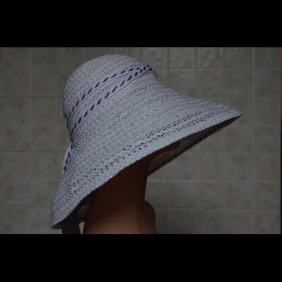 Белая женская шляпа летняя Vizio Италия 5707 FF 3