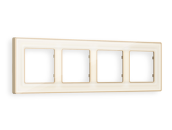 Рамка 4-ая Бежевое стекло органическое/Шампань, коллекция ARCTIC - Ambrella Volt - ALFA