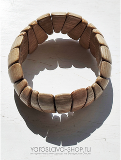 М-137. Браслет деревянный волна из ясеня.