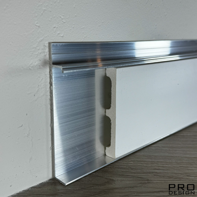 Плинтус скрытого монтажа PRO DESIGN Universal 235 не анодированный