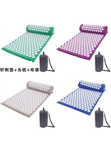 АКУПУНКТУРНЫЙ МАССАЖНЫЙ КОМПЛЕКТ ИЗ КОВРИКА И ВАЛИКА ACUPRESSURE MAT ОПТОМ