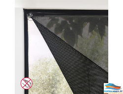 СЕТКА BOATCOVER PVC ТЕНЕВАЯ ЧЕРНАЯ И СЕРАЯ  НА ОКНА КАТЕРА ЯХТЫ  250 см. от 1 метра