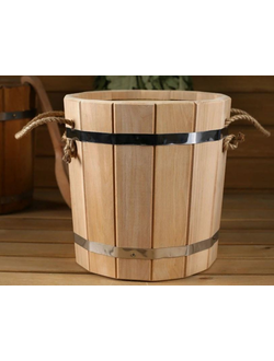 Запарник из липы, пластиковая вставка, 10л, без крышки