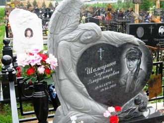 Памятник дочери Сердце с ангелом