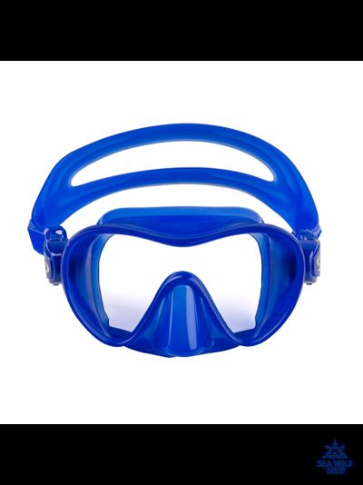 Маска для дайвинга с трубкой Scorpena Junior комплект неон-синий (детск)