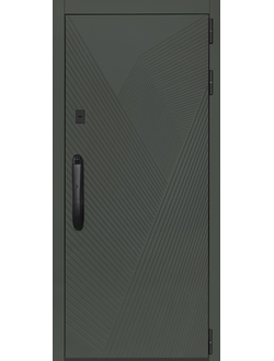 Стальная дверь   Vertu с зеркалом (биометрический замок)
