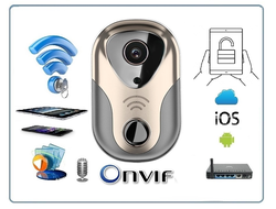 DE-WL1-NJ WiFi/LAN вызывная панель видеодомофона в помещение, интерком связь с активным подавлением шума, открытие замка через мобильное приложение с DVR, HD (163eye)