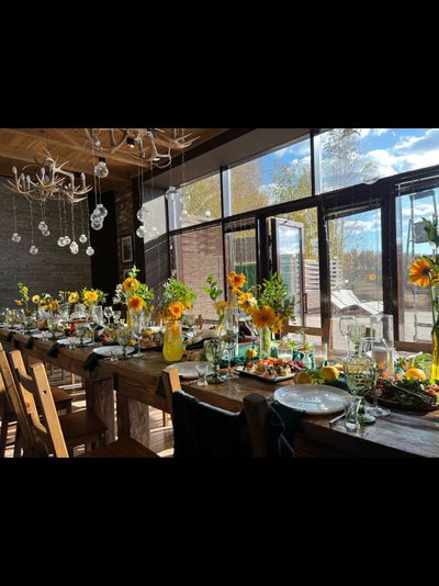 Декор длинного стола "Сочный лимон"