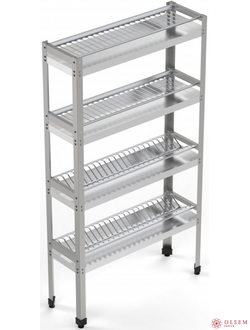 Стеллаж для сушки тарелок и стаканов СКТС-4/870/280/1600-с