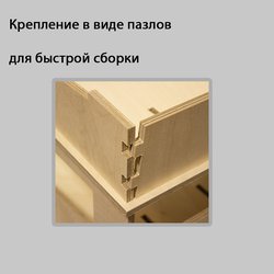 (МКФ1000) Мебель-конструктор из фанеры двойная полка "Дуо"