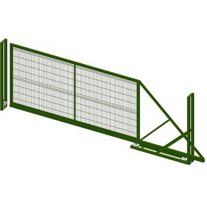 Откатные ворота 3D со сварной сеткой Стандарт ППК 2,0*4,0м