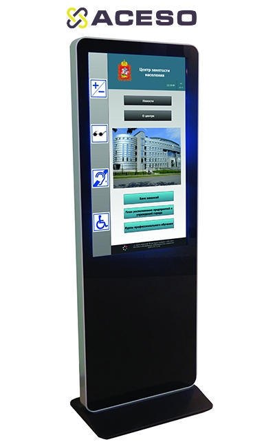 Информационный терминал NextStand 43S NR 101 ST- W1 со встроенной ИС+ПО+сенсорное управление+автоматическое озвучивание