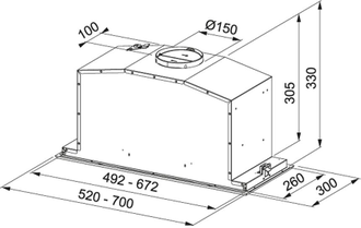 FBI 547 XS NP (305.0590.105) нерж сталь вытяжка