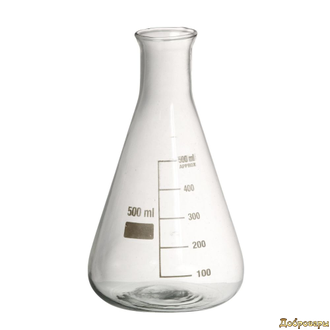 Колба коническая со шкалой 1000 мл