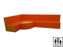 Детская игровая мебель "Зиг-заг" оранжевый / желтый