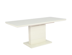 Стол ALTA 140 CREAM / супер кремовое глянцевое стекло М-City