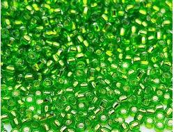 Toho 15/0 0027 Transparent Silver-Lined Peridot / Прозрачный перидот с серебряной линией внутри