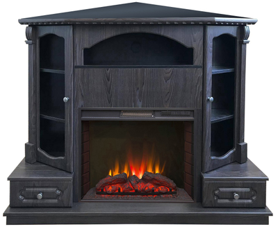 Угловой электрокамин Вилс BL с очагом Sparta 25.5 LED