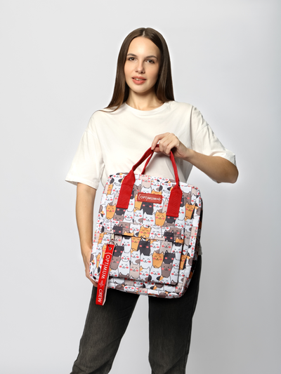 Рюкзак Сумка Чемодан ручная кладь 36x30x27 Optimum Pobeda RL, котики