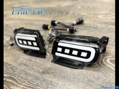 Противотуманки Toyota Land Cruiser Prado 150 LED черные (3 режима)