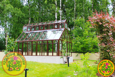 Английская теплица Йоркшир выполняется на заказ, профиль может быть любого цвета