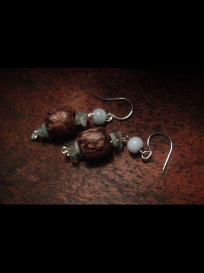 Благотворительность. Серьги "Прогулка по спящему лесу"