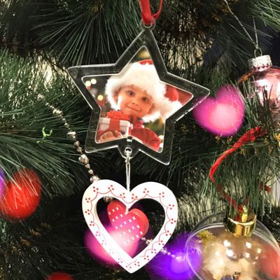 Рамка-подвеска звезда/сердце 91х93х5 мм.