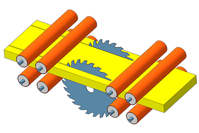 Станок кромкообрезной проходного типа КМ-350, от