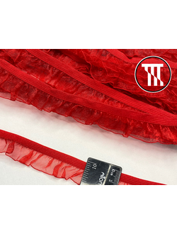 Резинка с рюшей, цв. Красный