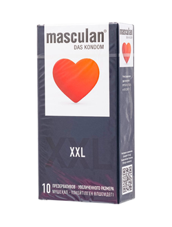 307 Презервативы Masculan, classic 4, XXL, увеличенного размера, 20 см, 5,4 см, 10 шт.