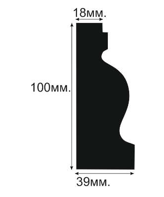 Гипсовый плинтус-карниз-молдинг - Модель №6