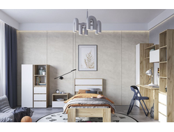 Композиция Детской ХЕЛЕН Дуб Крафт золотой/Белый Шагрень