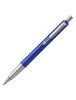 Ручка шариковая PARKER "Vector Standard Blue CT", корпус синий, детали из нержавеющей стали, синяя, 2025419