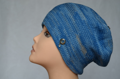 Синий вязаный берет для женщин весна - осень Италия Vizio SA 9