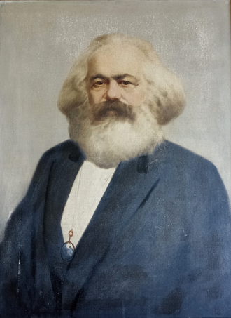 "Карл Маркс" холст масло Кудрявцев В.А. 1974 год