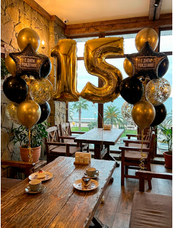 Набор шаров на 15 лет с цифрами